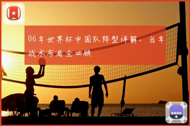 06年世界杯中国队阵型详解,当年战术布局全回顾